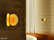 Appliques murales Poudrier avec volet en laiton