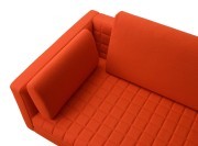 Détail du motif gaufré des coutures, également appelé coutures en carreaux