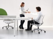 Bout de bench Stilo, bureau openspace avec bloc tiroir intégré
