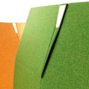 Détail cloison acoustique bureau accueil Funny Sat