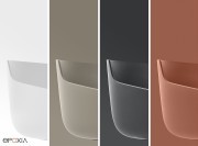 Couleurs des fauteuils Flow, coque en polycarbonate