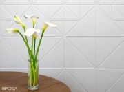 détail panneau mural, Ecowall découpe en V