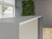 Détail tissu acoustique pour habiller le dos des casiers Lato