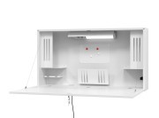 Détail de l'intérieur du bureau mural Mini Office version blanc