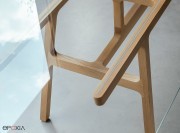 Détail de la structure en bois, chêne européen