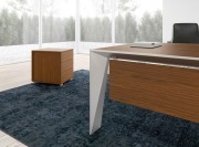 Bureau de direction Eracle avec voile de fond finition noyer clair