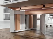 Détail bench parement pied réglable en hauteur Crono en option
