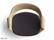 détail du placé d'assise sur la coque bois (hêtre ou chêne)