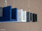Détail plafond acoustique Ecocero, collection LuxinEco
