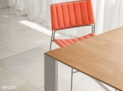 Table de réunion design Akashi, plateau placage bois