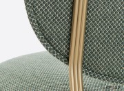 Détail de la structure aluminium chaise Blume, avec tissu Kvadrat