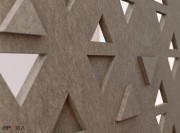 Claustras suspendues en feutre acoustique, motif Triangle cat.1