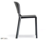 Chaise empilable Dome 260, polypro noir