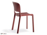 Chaise empilable Dome 261, polypro bordeaux