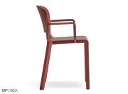Fauteuil empilable Dome 265, polypro bordeaux