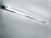 Double applique linéaire murale aluminium verni blanc