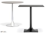 Table Dream, base ronde ou carrée et pied cylindrique