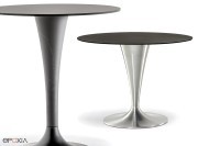 Table Dream, pied conique en aluminium