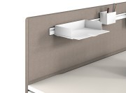 Ecran de séparation en tissu avec rail accessoires