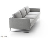 Canapé Elegance en tissu, pieds métal