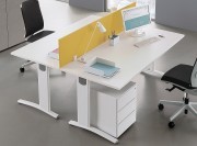 Double poste Elise, avec écran séparatif mélaminé couleur
