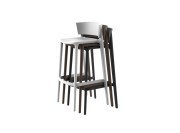 Tabourets empilables Africa par Vondom, blanc, bronze, noir