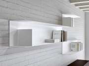 Etagères Icaro, métal epoxy blanc EB