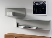 Etagères Icaro, métal epoxy gris clair EG