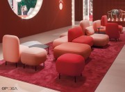 Exemple d'agencement poufs Buddy pour zone d'accueil