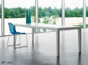 Table à rallonges bois laqué blanc Exteso