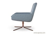 Fauteuil Coco Swivel pieds bronze