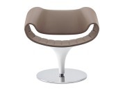 Fauteuil Perillo, entièrement tapissé cuir.