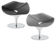 Fauteuil d'accueil en tissu Divina Perillo