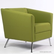 Fauteuil d'accueil design Wind réalisable dans de nombreux tissus et coloris