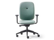 Fauteuil de travail Alaia revêtement tissu vert