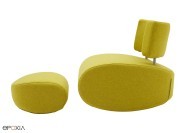 Fauteuil et repose-pieds Apollo