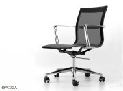 Fauteuil de réunion Una management, compact, résille, réglable en hauteur