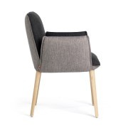Fauteuil restauration tissu bicolore Soft