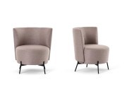 Fauteuil Bolero tissu anti-tâches, pietement métal