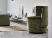 Fauteuil Bolero 1 place, pivotant, tissu velours au choix