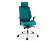 Siège de bureau ergonomique usage intensif bleu canard