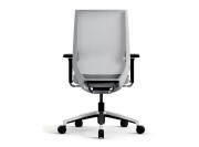 Fauteuil de travail Eben, dossier moyen en résille blanc
