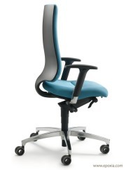 Siège de travail Intouch tissu, accoudoirs réglables, coque noire