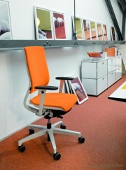 Siège de bureau Mer orange avec accoudoirs