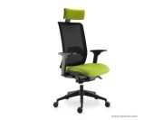 Fauteuil de bureau Wi-max dossier résille avec tétière