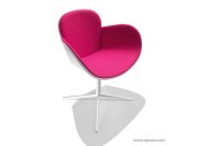 Fauteuil d'attente Coccola coque laquée blanche