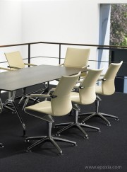 Fauteuil de réunion Ciello pivotant en cuir