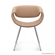 Fauteuil 4 pieds,entièrement gainé cuir, Little Perillo