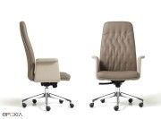 Fauteuil de direction Artù, dossier haut capitonné