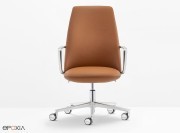 Fauteuil de direction Elinor, assise rembourrée
